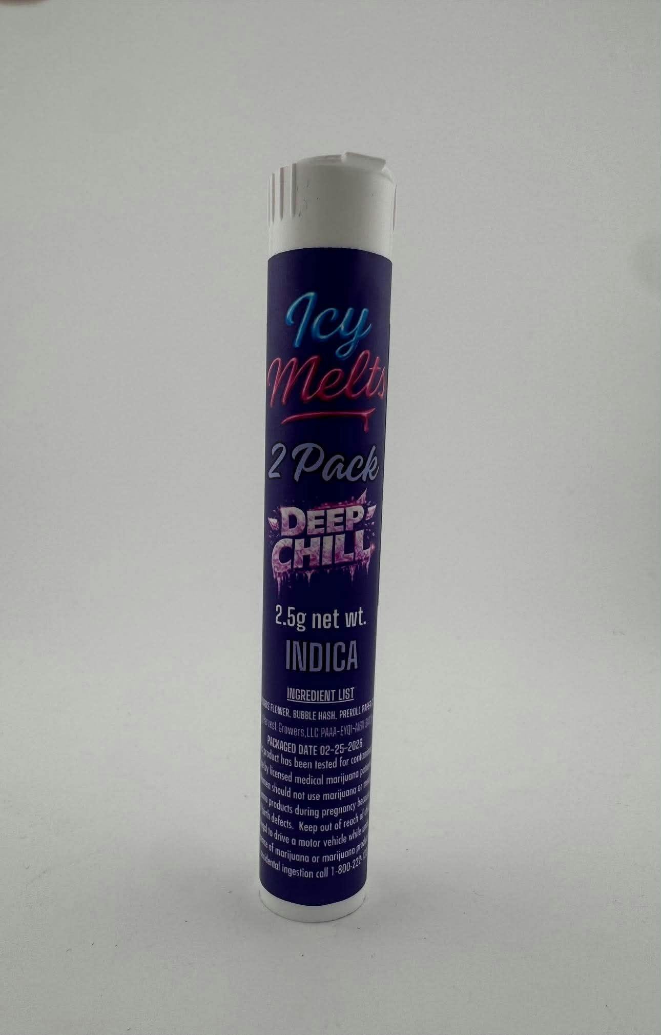 ICYCLES - 2pack Bubble Hash Infused pre-rolls - Deep Chill 2.5g