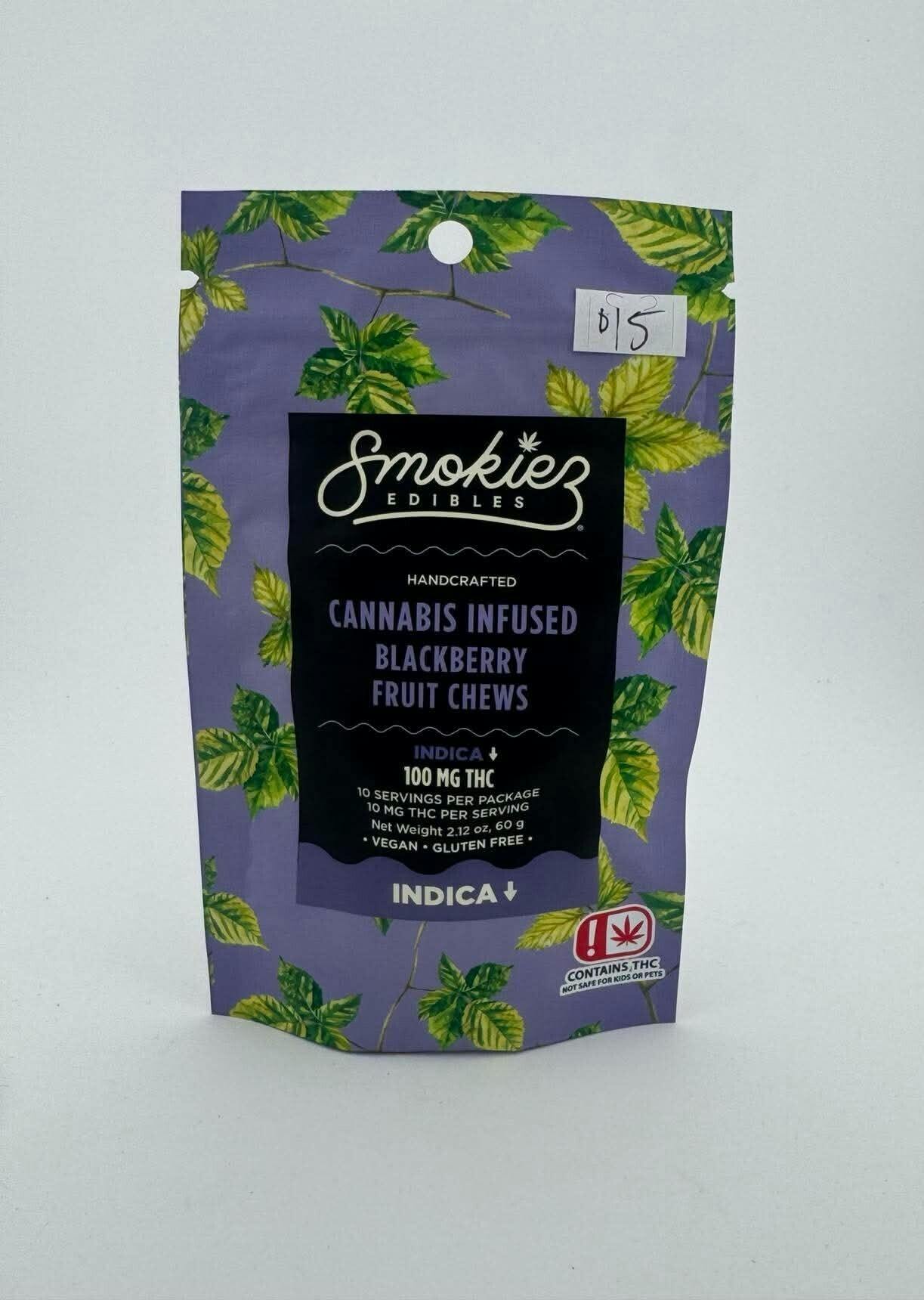 Smokiez - Sweet Blackberry Indica 100mg THC Fruit Chews