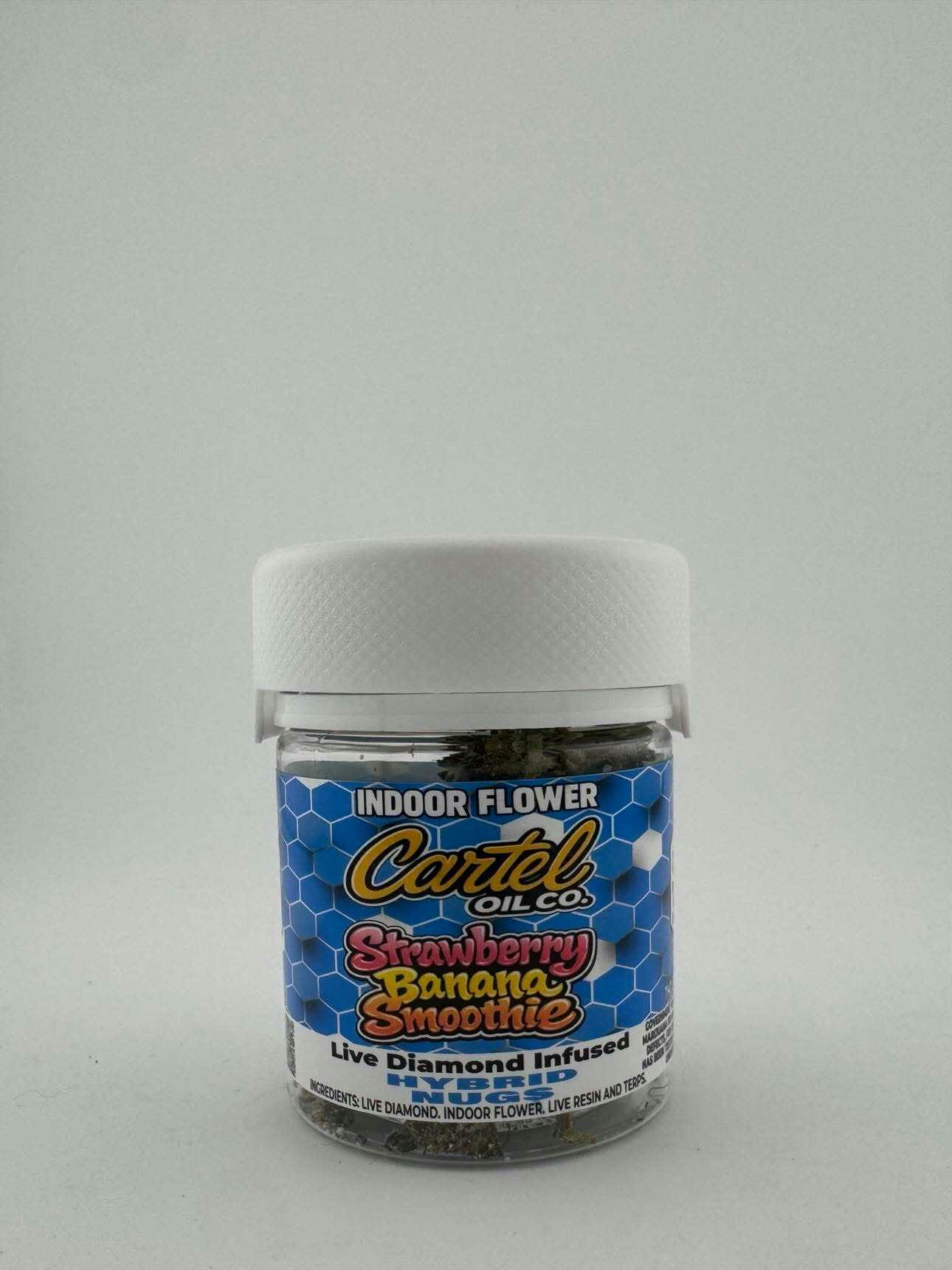 Cartel Oil Co - Live Diamond Infused Nugs - Strawberry Banana Smoothie - 7g