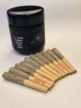 10 Pack - 1G Diamond & Kief Infused Pre Rolls