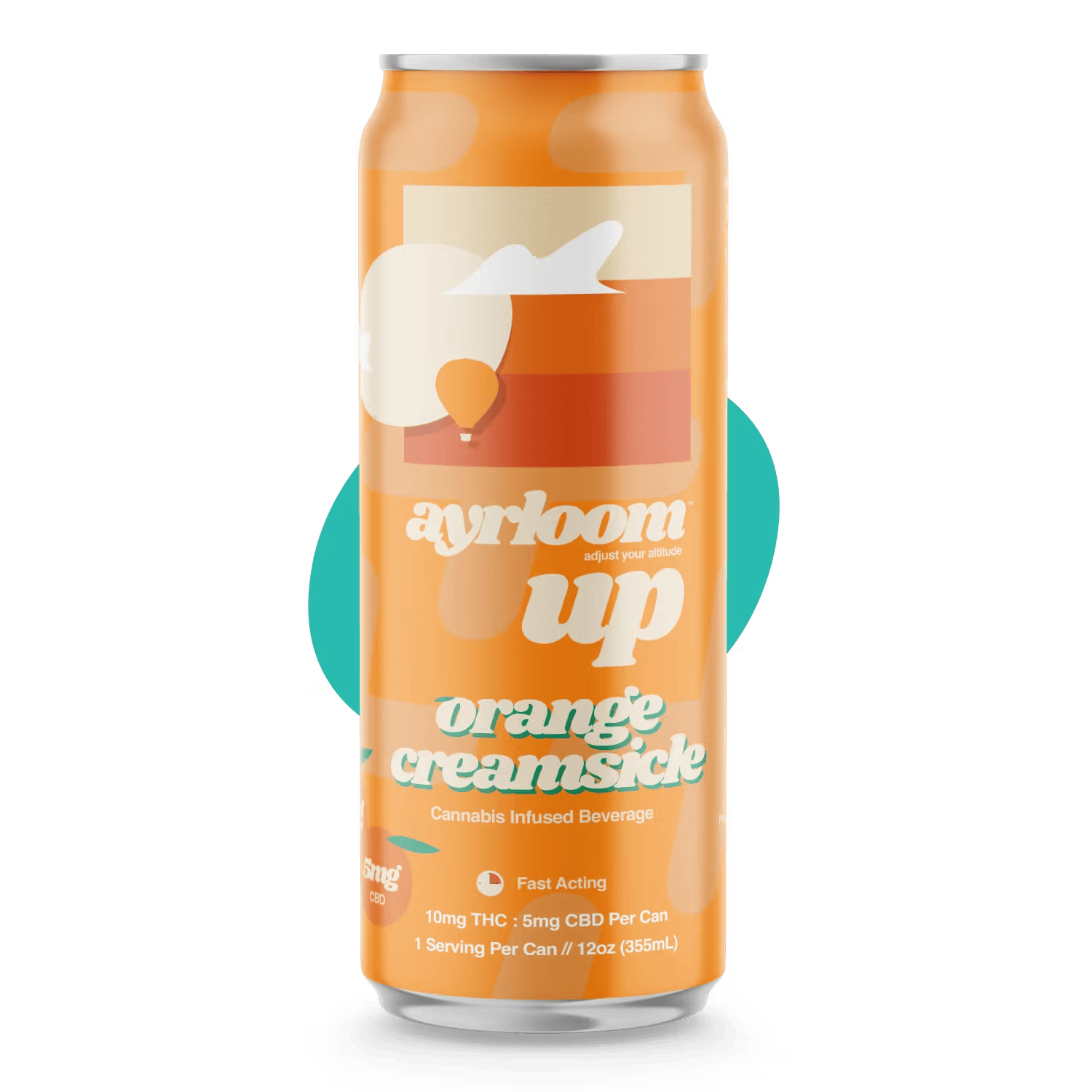Orange Creamsicle 2:1 THC:CBD | Carbonated | 10mg | 12 fl oz by ayrloom
