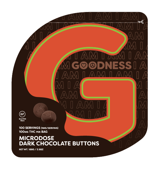 I Am Goodness | Dark Chocolate Microdose Buttons | 100 Pack