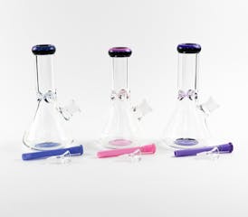 10" SirEEL Color Accent Beaker Bong with Flower Bowl