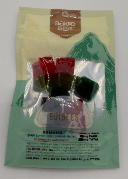 1000mg Assorted Gummies | Baked Bliss