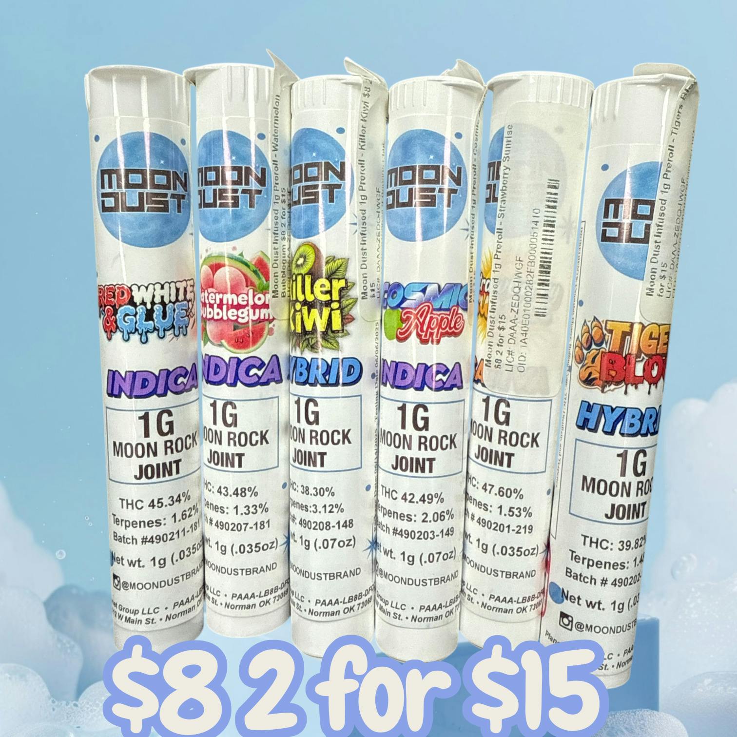 Moon Rock | Killer Kiwi | Infused Joint | 1g