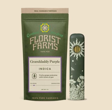 Florist Farms | Granddaddy Purple | Disposable | 1g by Florist Farms