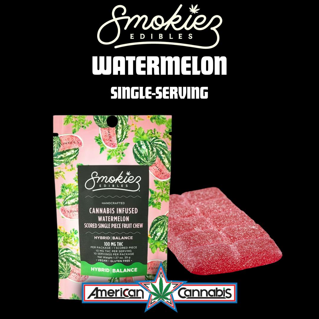 [Edible] Smokiez Edibles Sour Watermelon Single 50mg [Hybrid] at American Cannabis Company