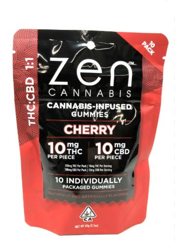 Cherry 1:1 THC:CBD 10-Pack Gummies
