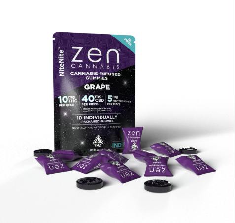 Grape NiteNite Indica 10-Pack Gummies by Zen Cannabis