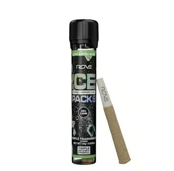 Purple Trainwreck - Infused Ice Pack Blunt (Rosin, Hash, and Diamonds) 2g by Rove