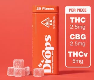 Strawberry Gummy 1:1:2 THC:CBG:THCV 20 Pack 100MG
