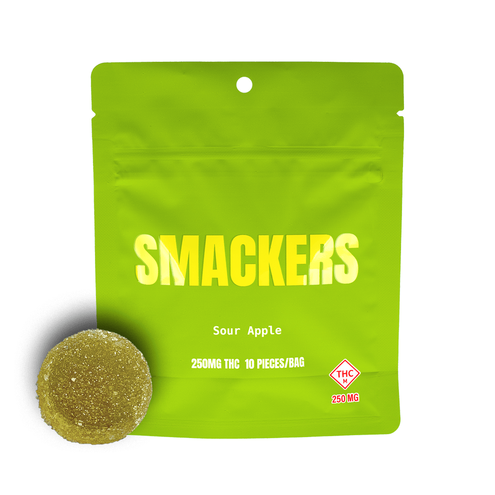 Sour Apple - Smackers - 250mg Gummies | Gummies | 10pk | 25mg/ea