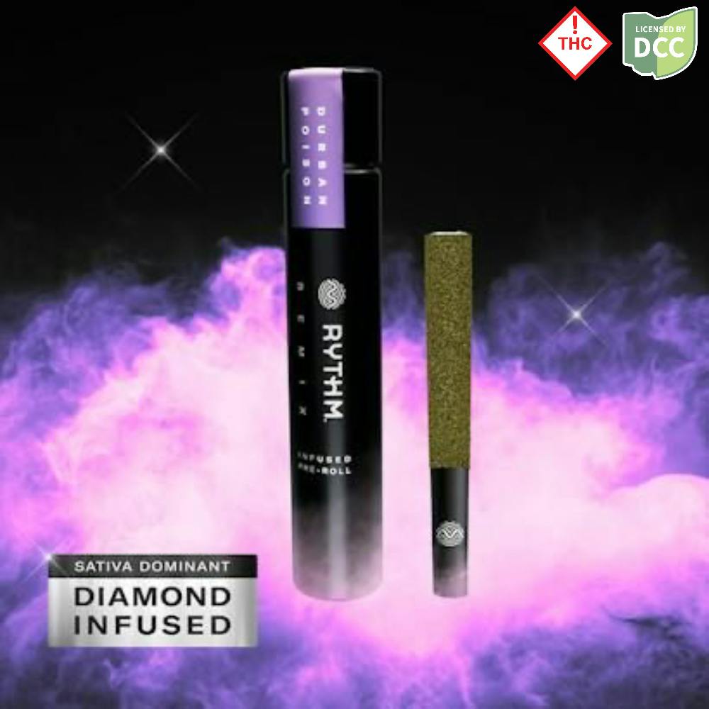 Rythm | Durban Poison | Sativa | 1g Infused Pre-roll