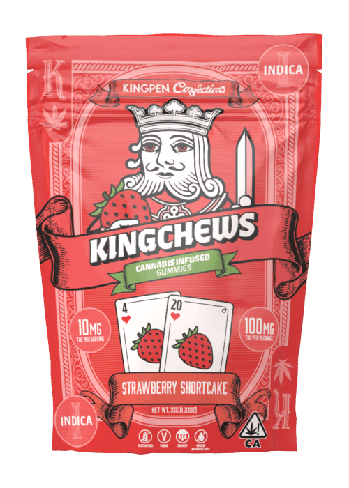Kingchew | Strawberry Fields Gummies | 100mg | 10ct | 10mg/ea