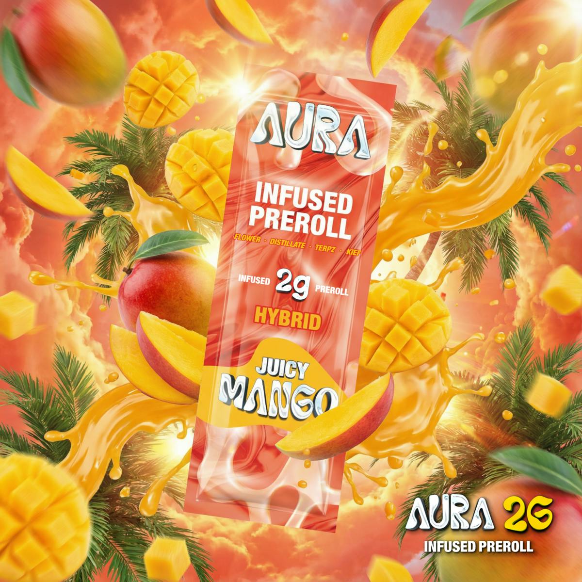 2G | Juicy Mango Infused Pre-Roll | Aura