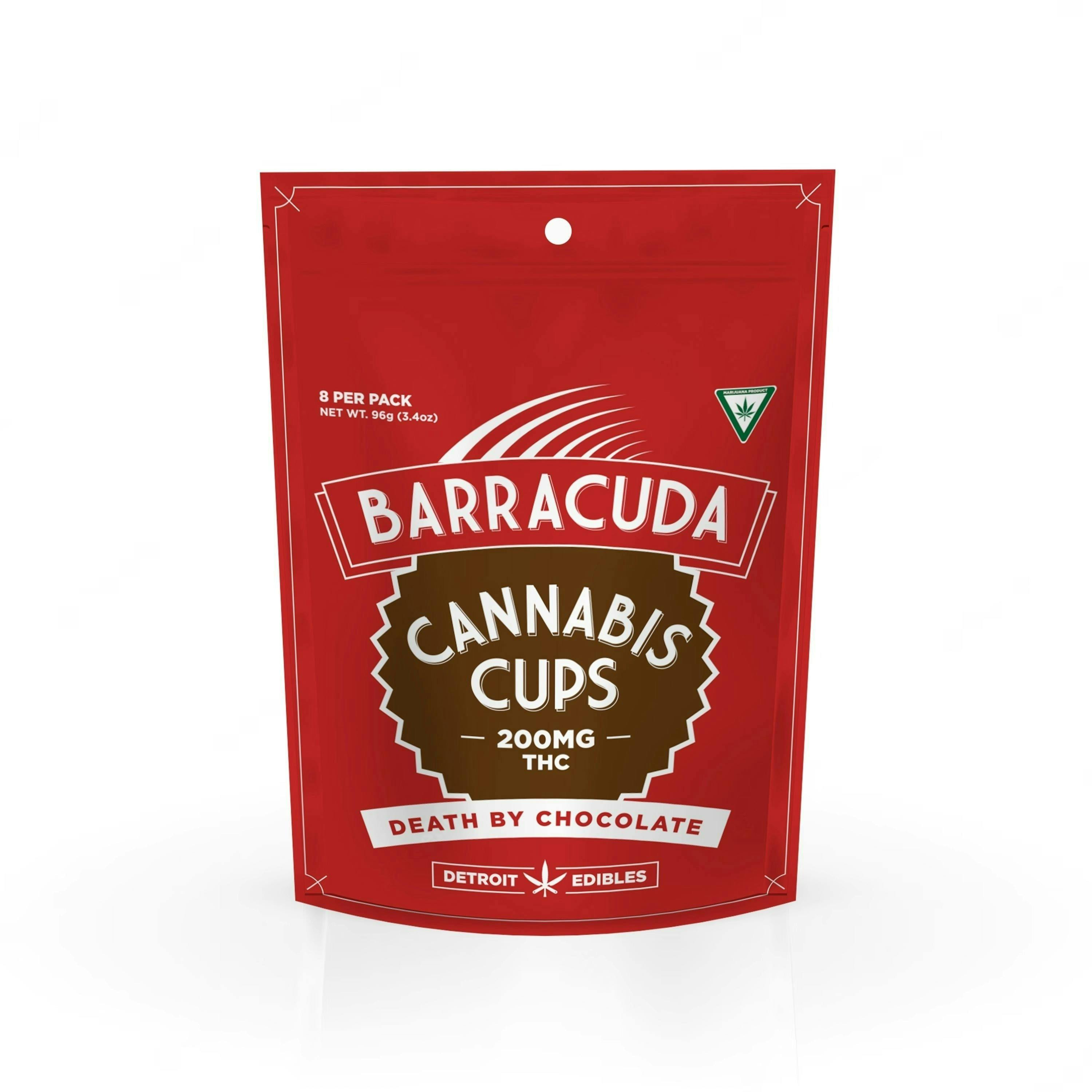 Barracuda Cups | Death by Chocolate | 200mg | 8ct | 25mg/ea