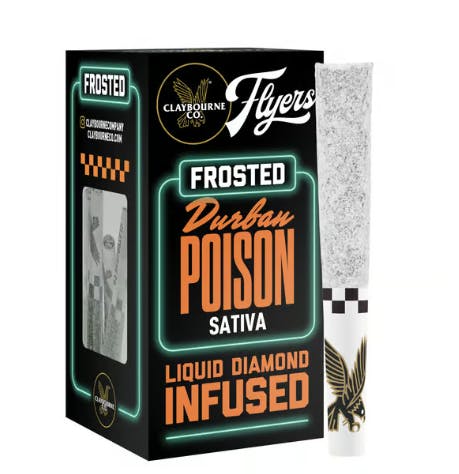 Durban Poison (2.5g) - Diamond Frosted Flyers Pre-Rolls