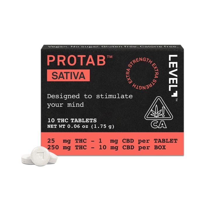 PROTAB | Sativa Tablets 25:1 THC:CBD | 250mg | 10ct | 25mg/ea