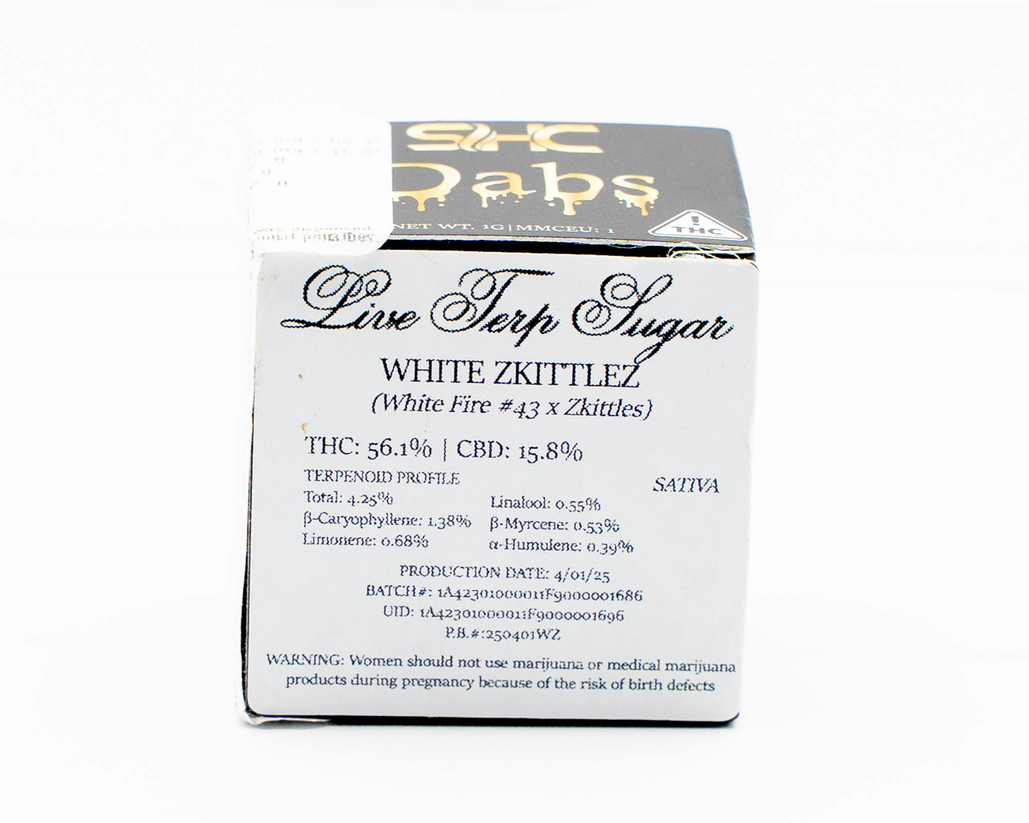 White Zkittlez – Live Terp Sugar – 1g by SHC Holdings LLC DBA Southern Herb Co