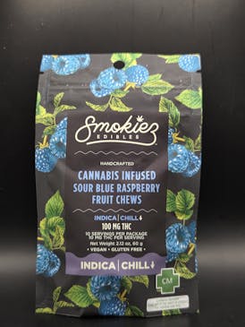 Smokiez Sour Blue-Razz Gummy 100mg