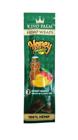 King Palm Honey Mango Hemp Wraps with Flavor Tips 2pk