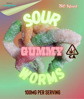 Sour Gummy Worms THC Infused