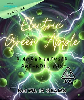 Electric Green Apple 14 Grams Premium Diamond Infused Pre-Roll Mix