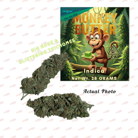 Monkey Butter 28 Grams Premium Indica Flower - Potent! Fresh New Round Just In!