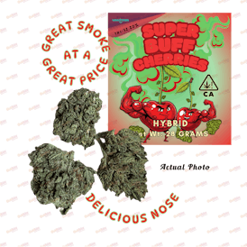 Super Buff Cherries 28 Grams Premium Hybrid Flower - Medium Nugz