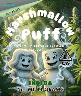 Marshmallow Puff 14 Grams Premium Diamond Infused Pre-roll Mix