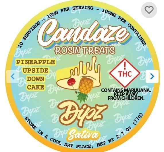Candaze | Dipz Rosin Gummies | - Upside Down Pineapple Cake (REC)