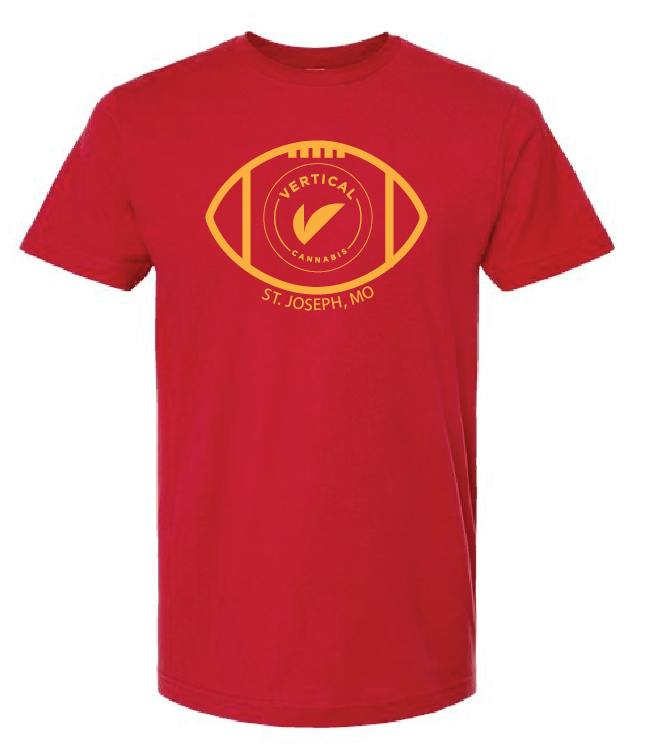 CHIEFS X VERTICAL T-SHIRT RED FOOTBALL MEDIUM