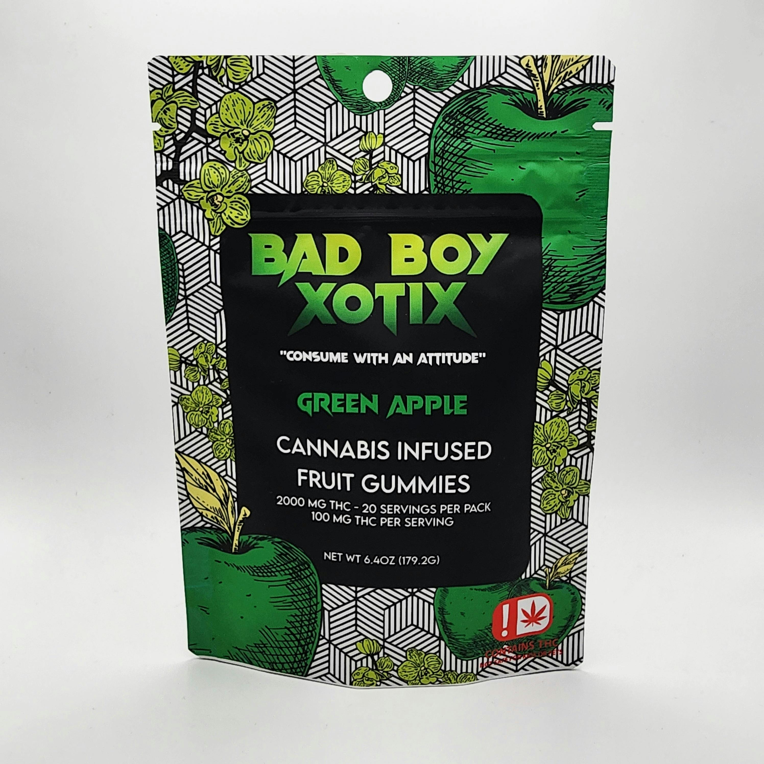 2000MG Gummies - Bad Boy Xotix - Green Apple - Pure Craft Farms, LLC | Gumm