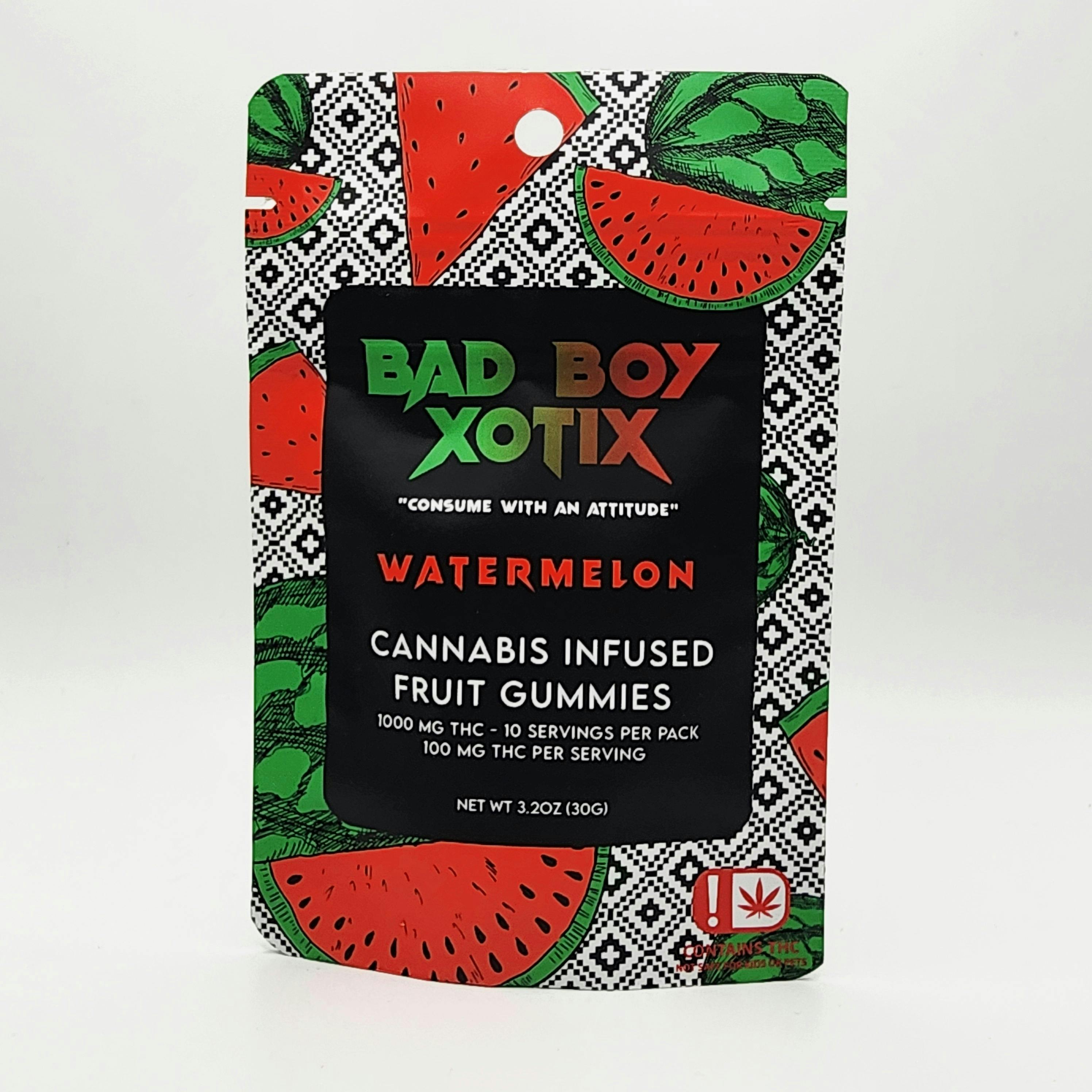 Bad Boy Xotix | Gummies | Watermelon | 10pk | 100mg/ea | 1000mg