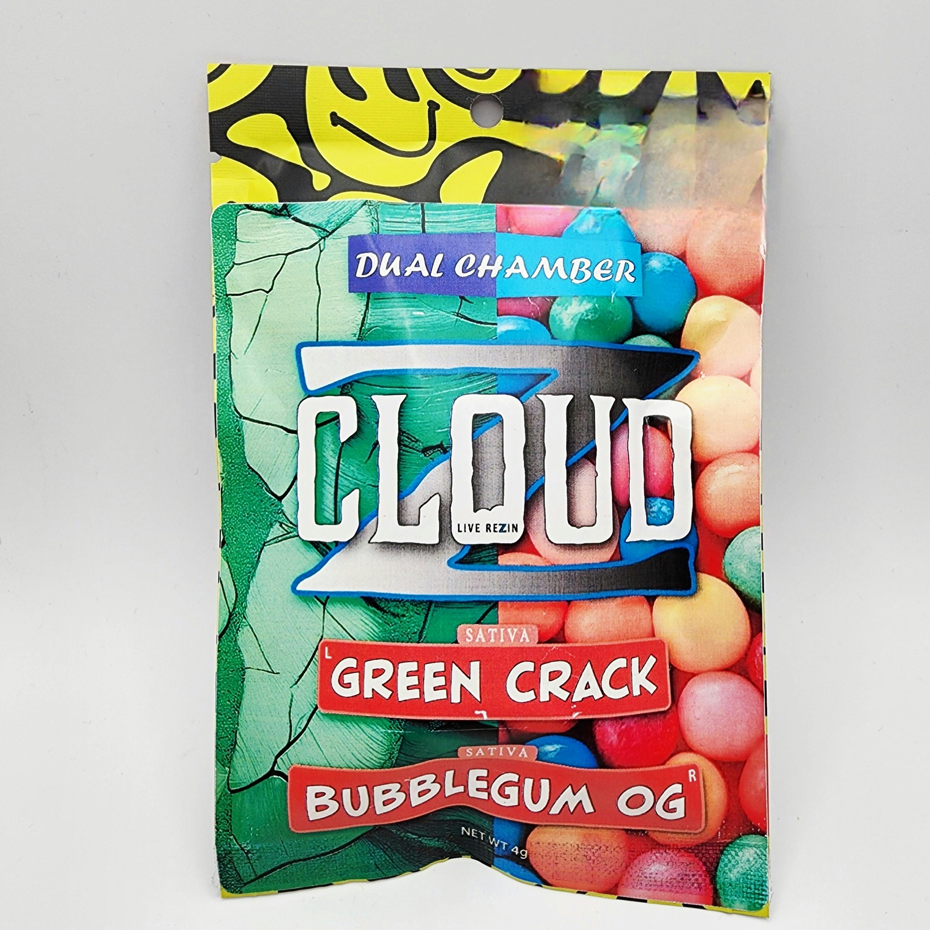 CloudZ 4g Dual Chamber Disp - Green Crack & Bubblegum OG