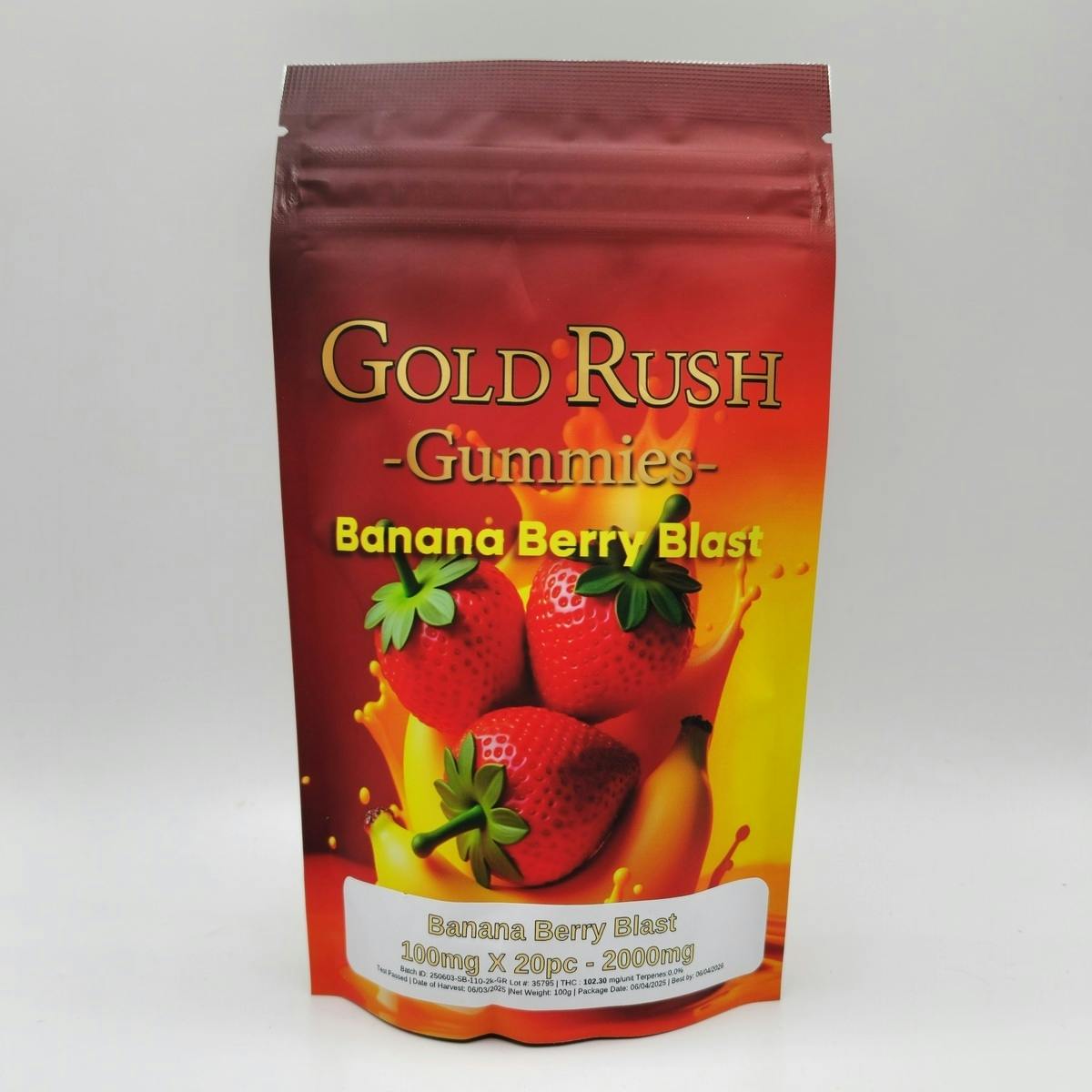 Gold Rush 2000mg - Banana Berry Blast