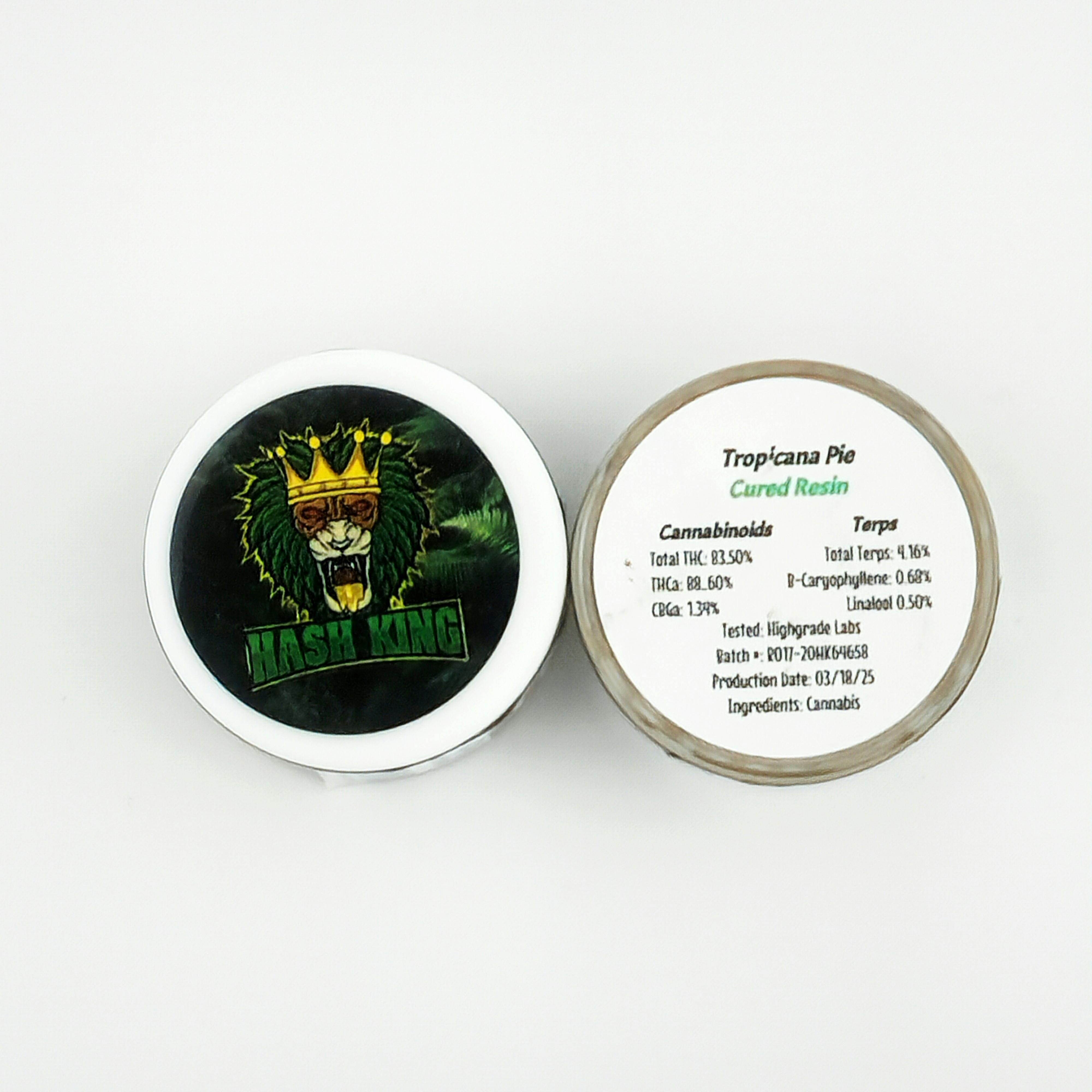 Hash King 2g Cured Resin - Tropicana Pie