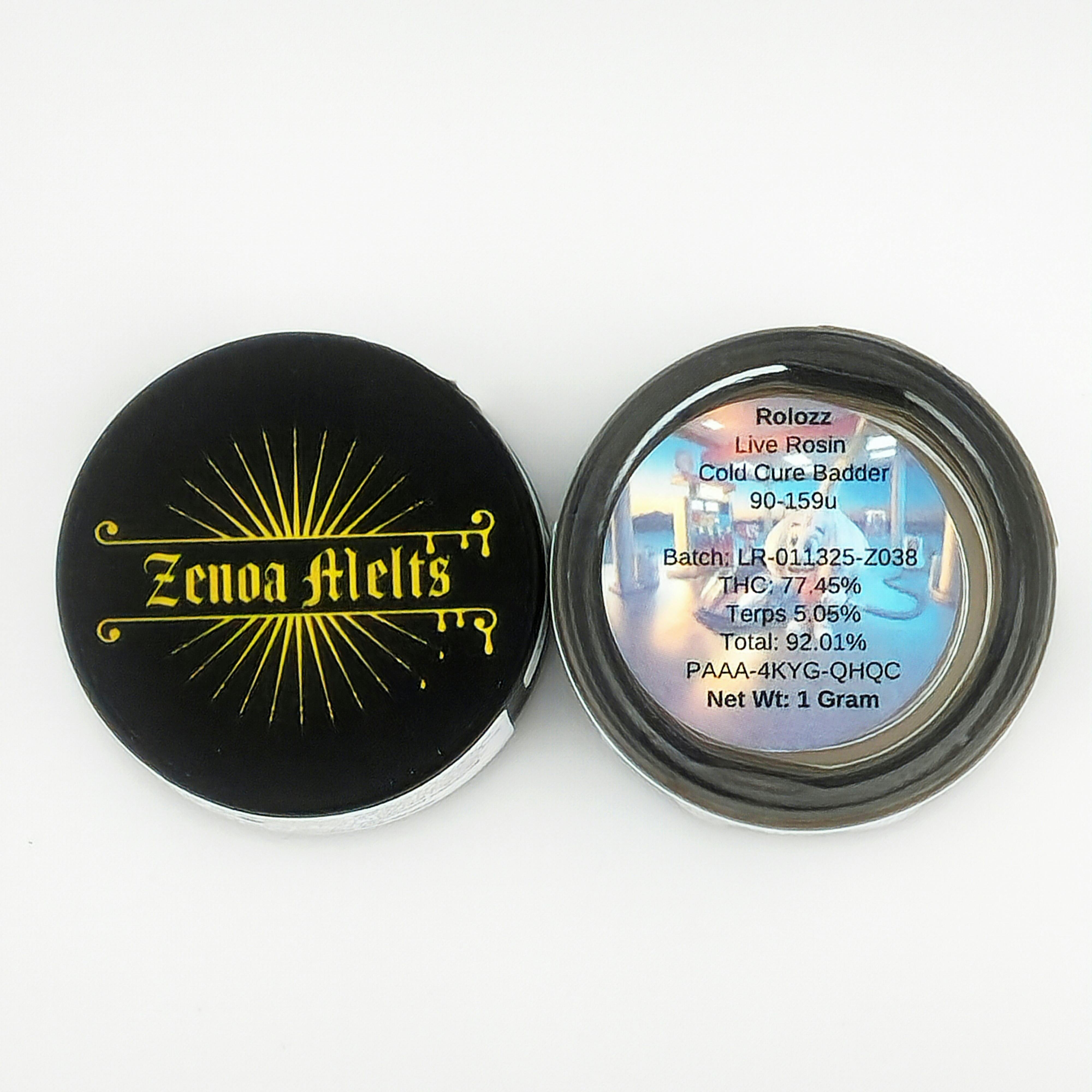 Zenoa 1g Live Rosin Badder - Rolozz