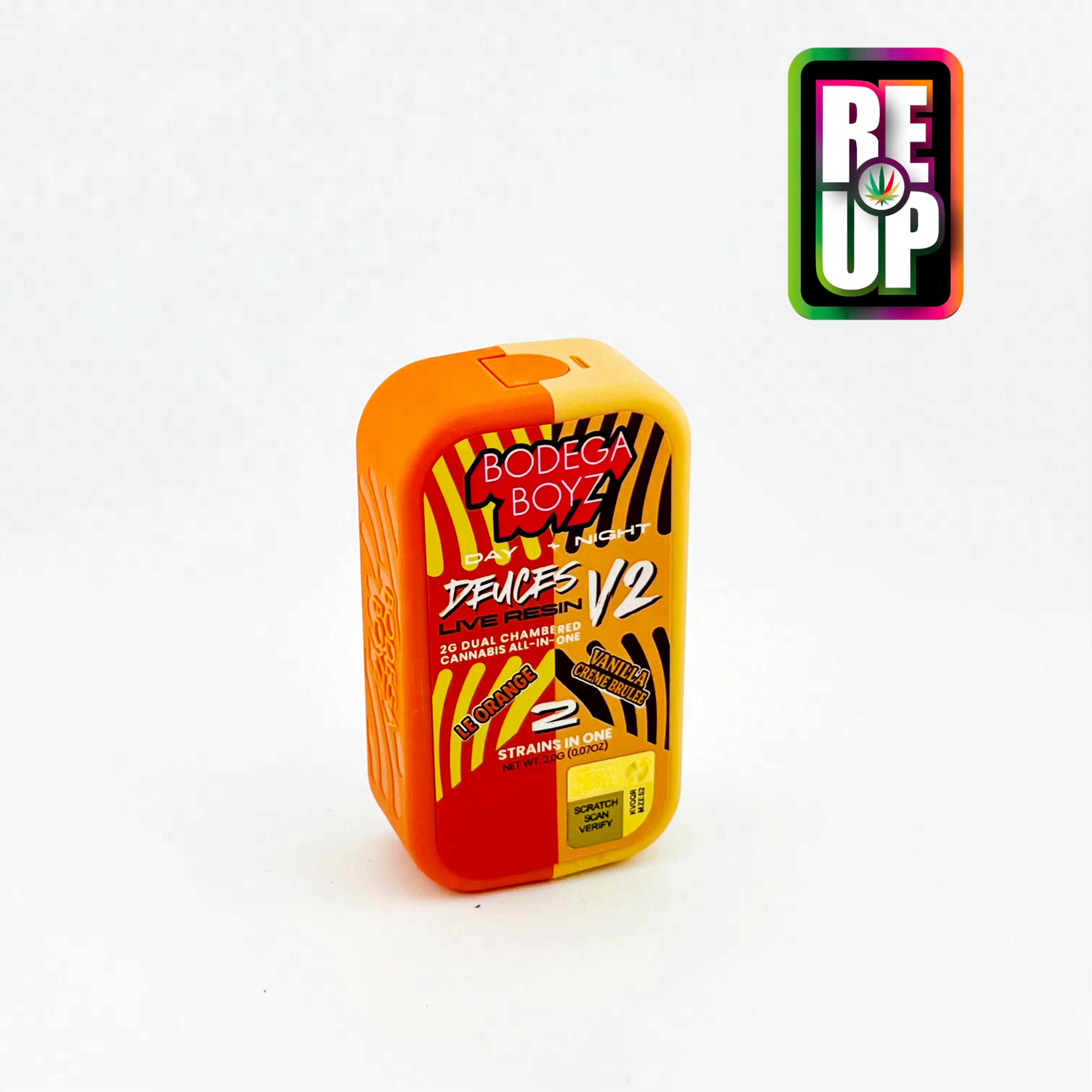 2gram Deuces Hi-C and Vanilla Crème Brûlée Live Resin Vape | OK by Bodega Boyz