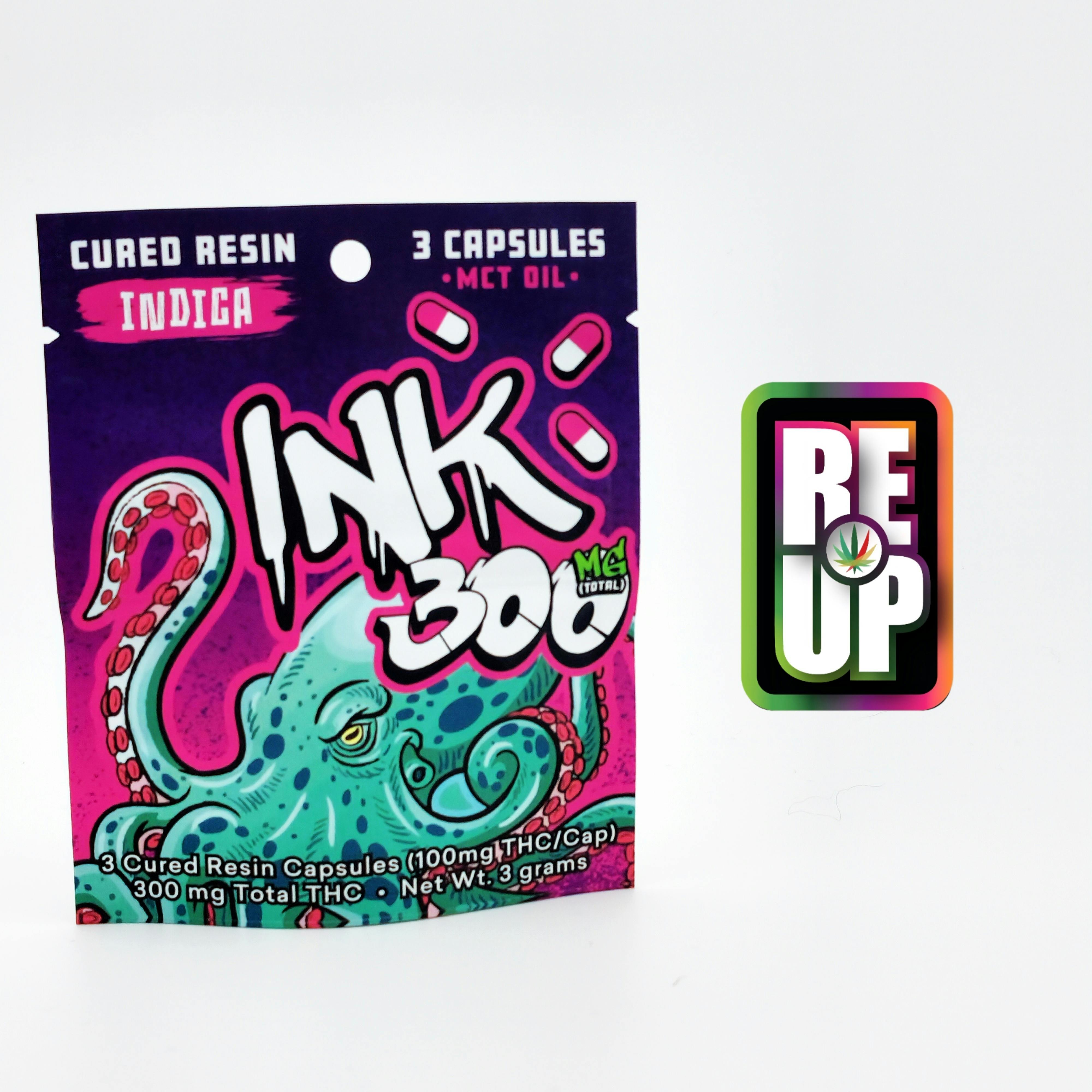 Ink | Indica | Capsules | 300mg | 3ct | 100mg/ea
