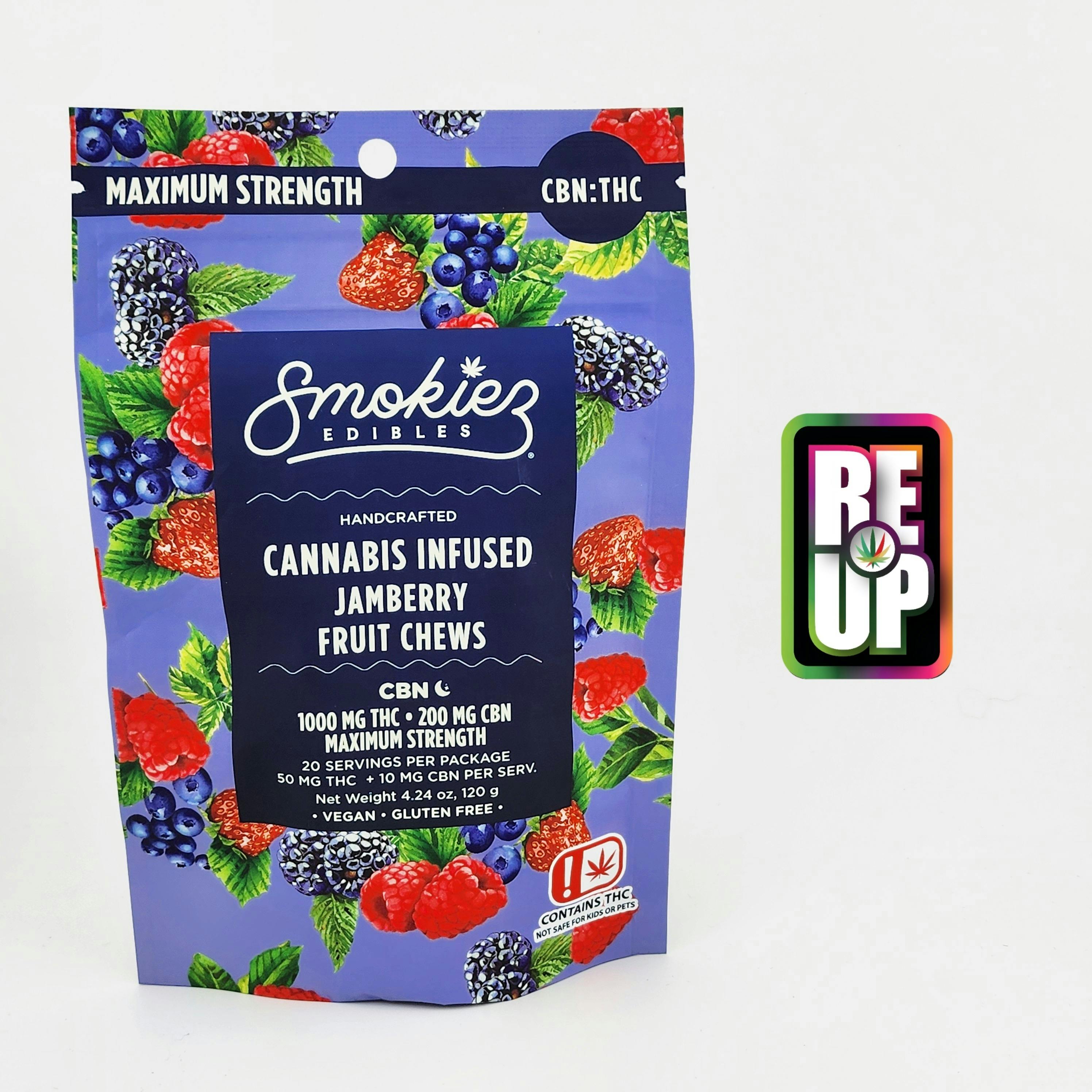 Sweet Jamberry Fruit Chews 5:1 THC:CBN | 1000mg | 10ct | 50mg/ea