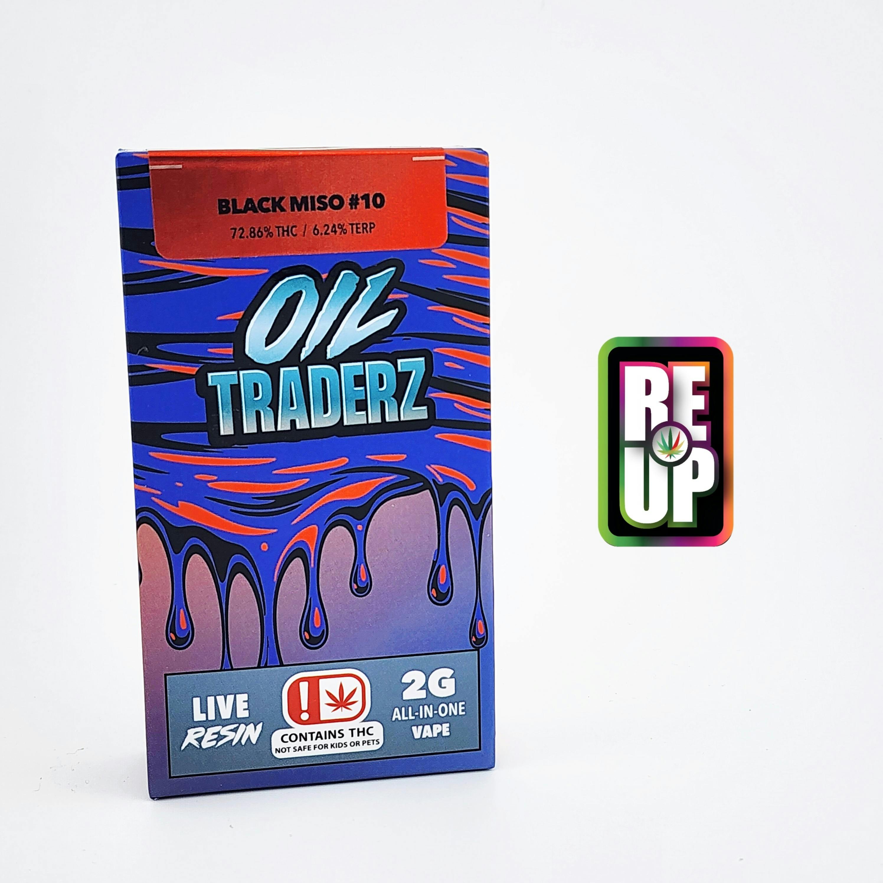 Oil Traderz 2g Live Resin Disposables - Black Miso #10