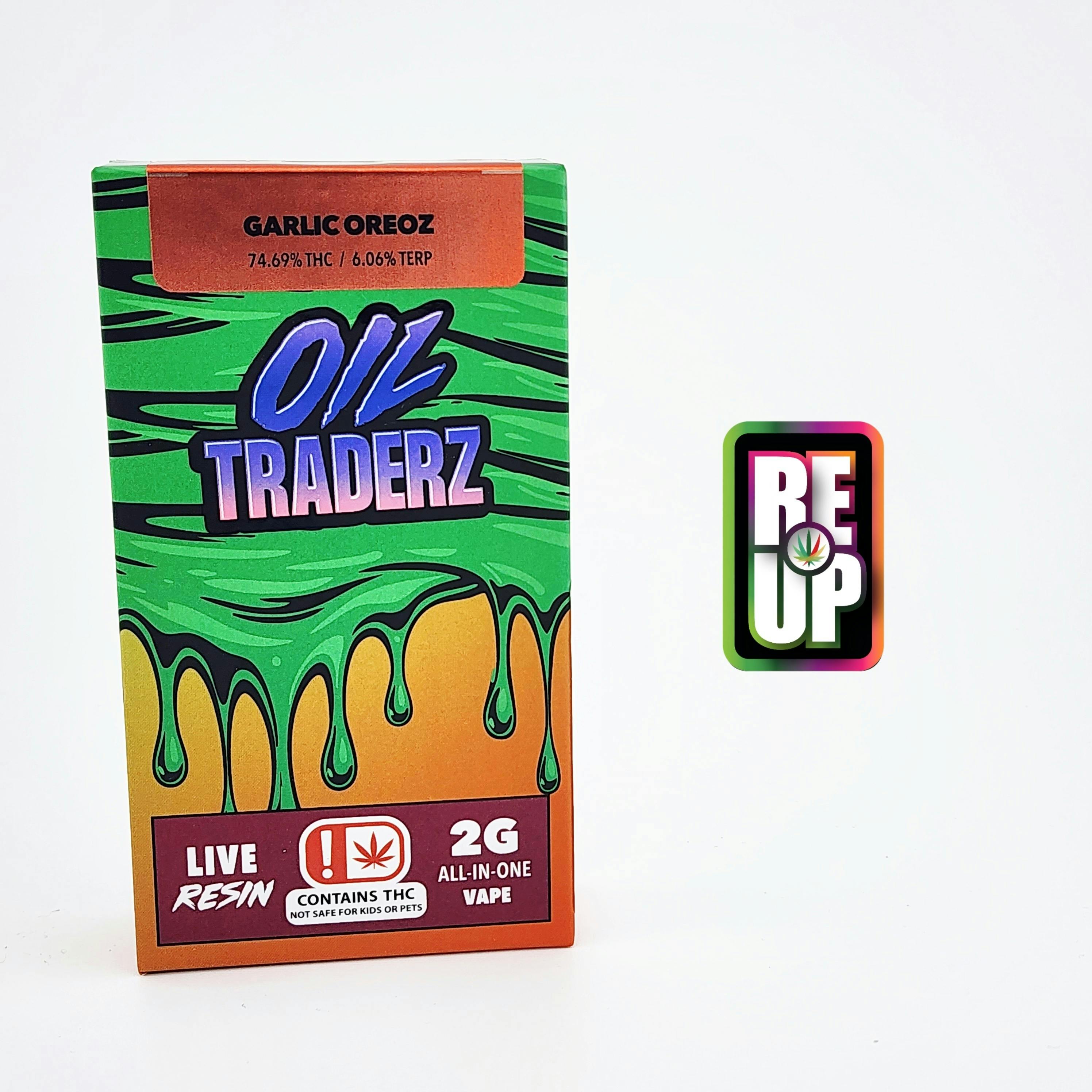 2g Garlic Oreoz Live Resin Disposable - Oil Traderz (Indica)
