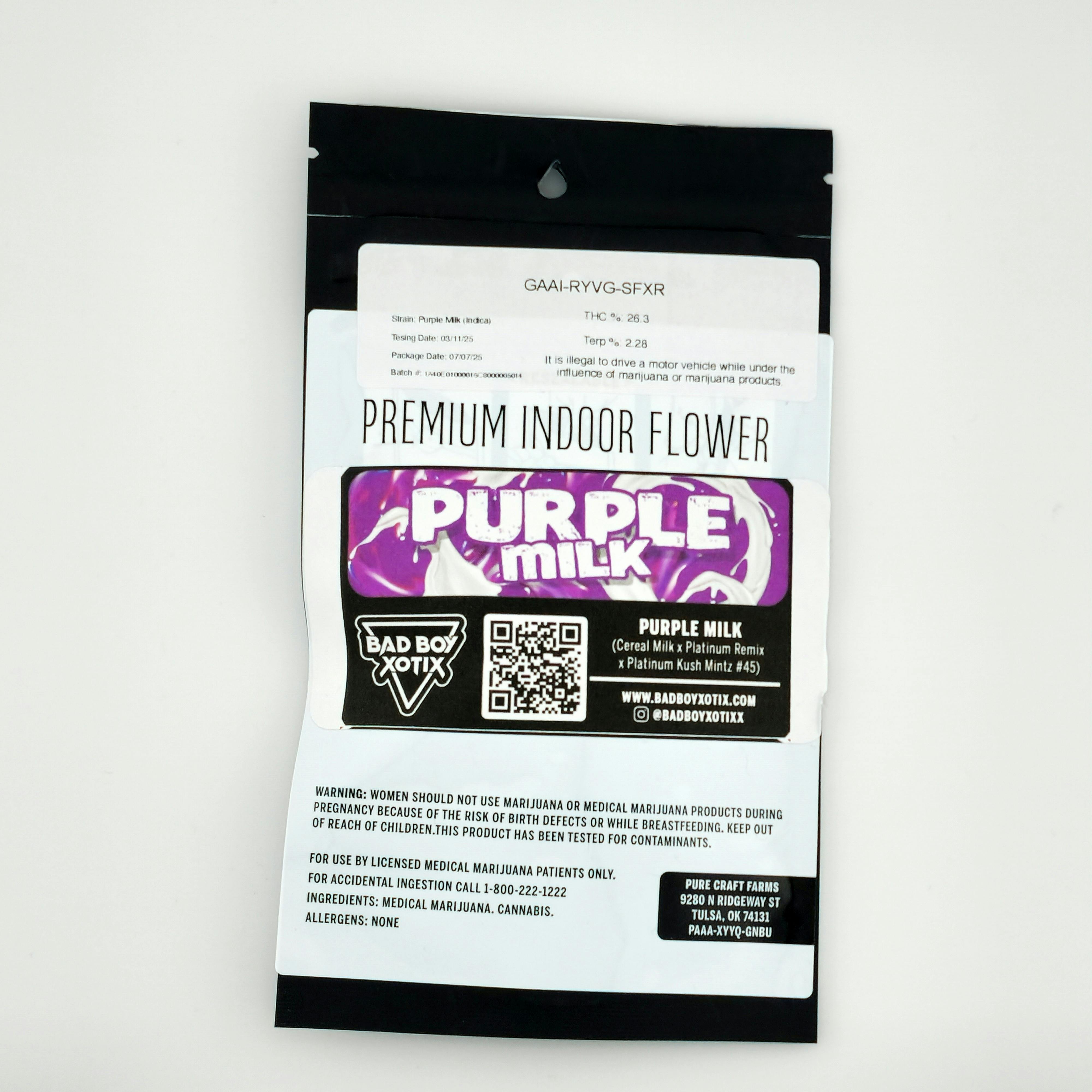 Bad Boy Xotix 3.5g Pre-Pack - Purple Milk