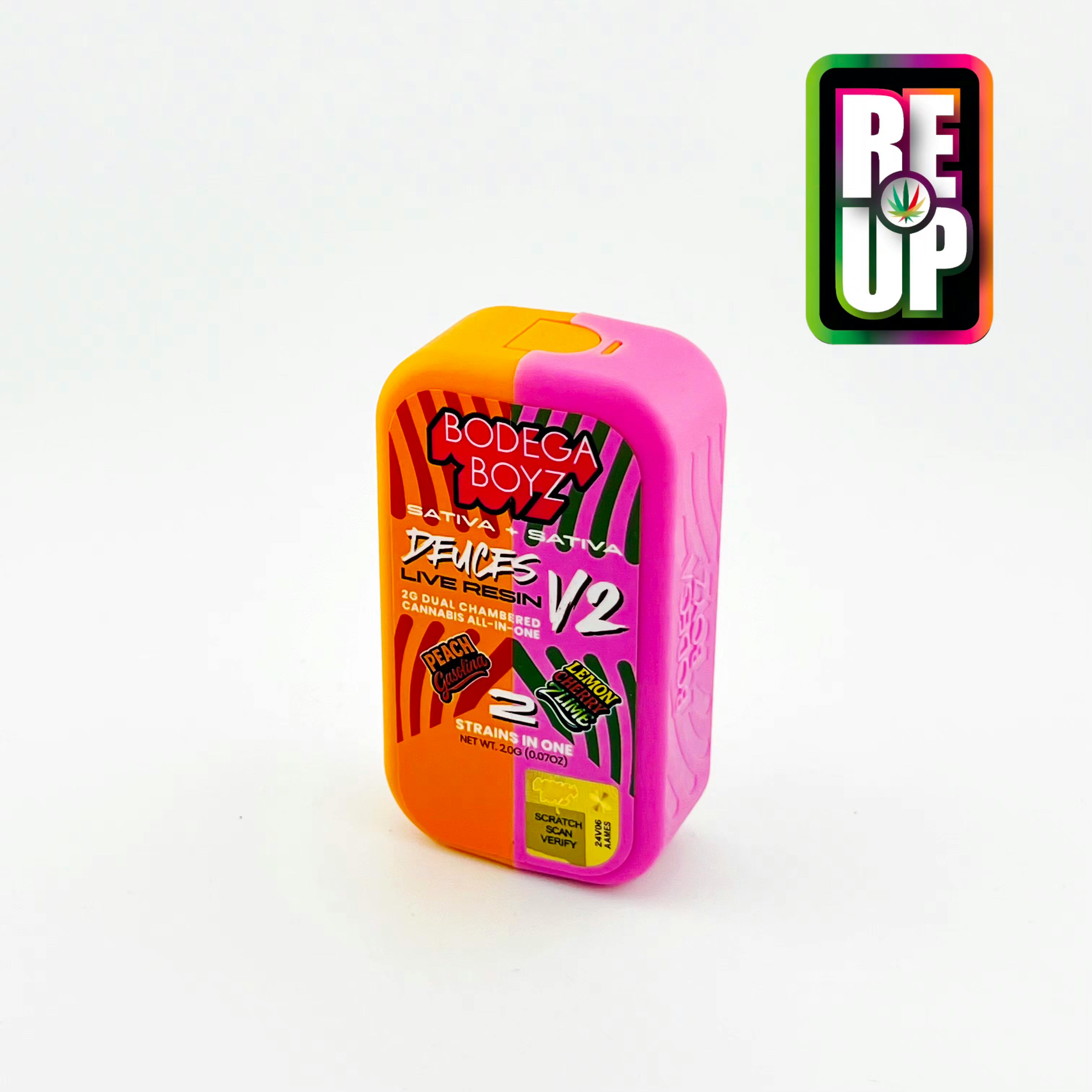 Deuces | Peach Gasolina + Lemon Cherry Zlime | Disposable | 2g (1)