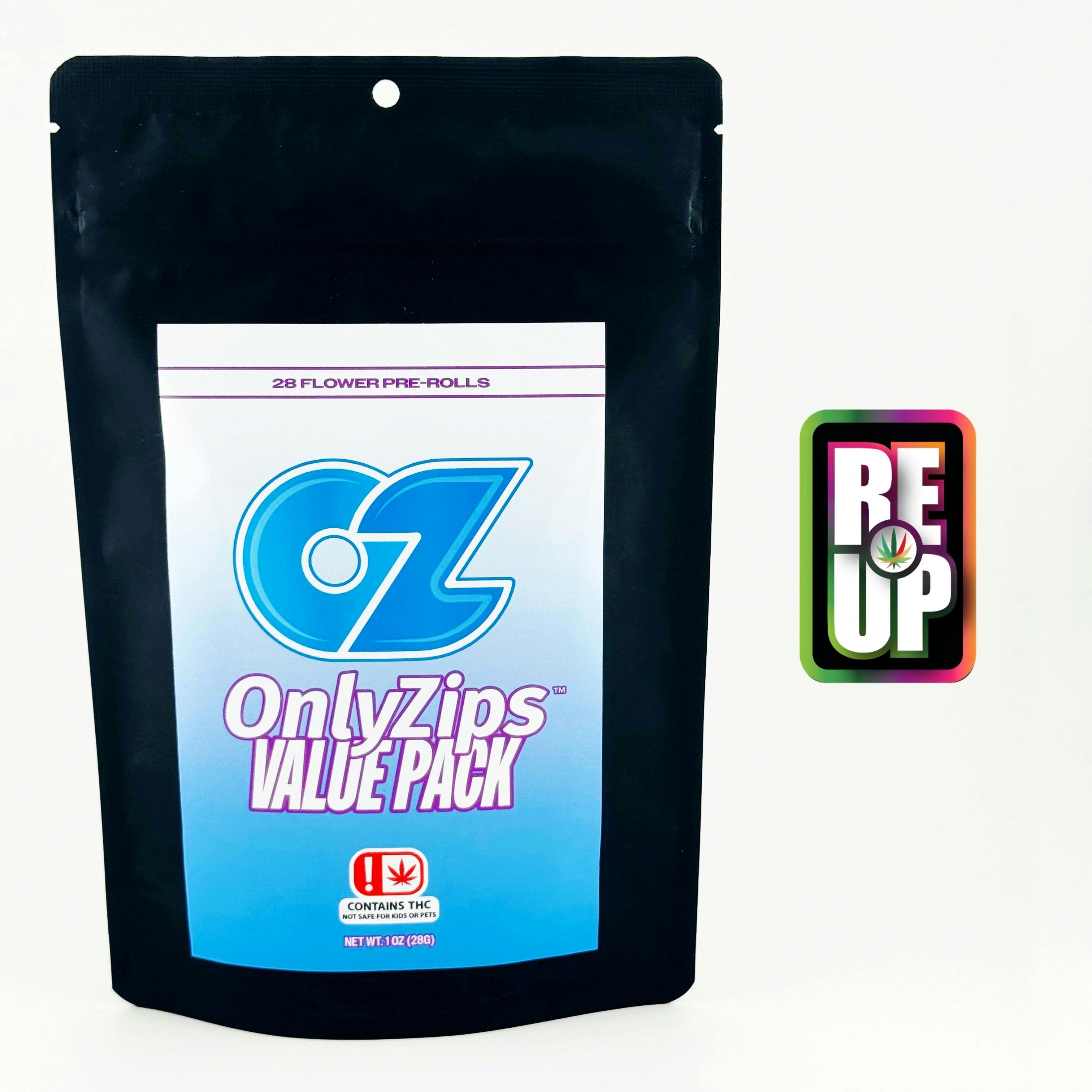 Onlyzips 28g Preroll Value Pack - Pacific Gas