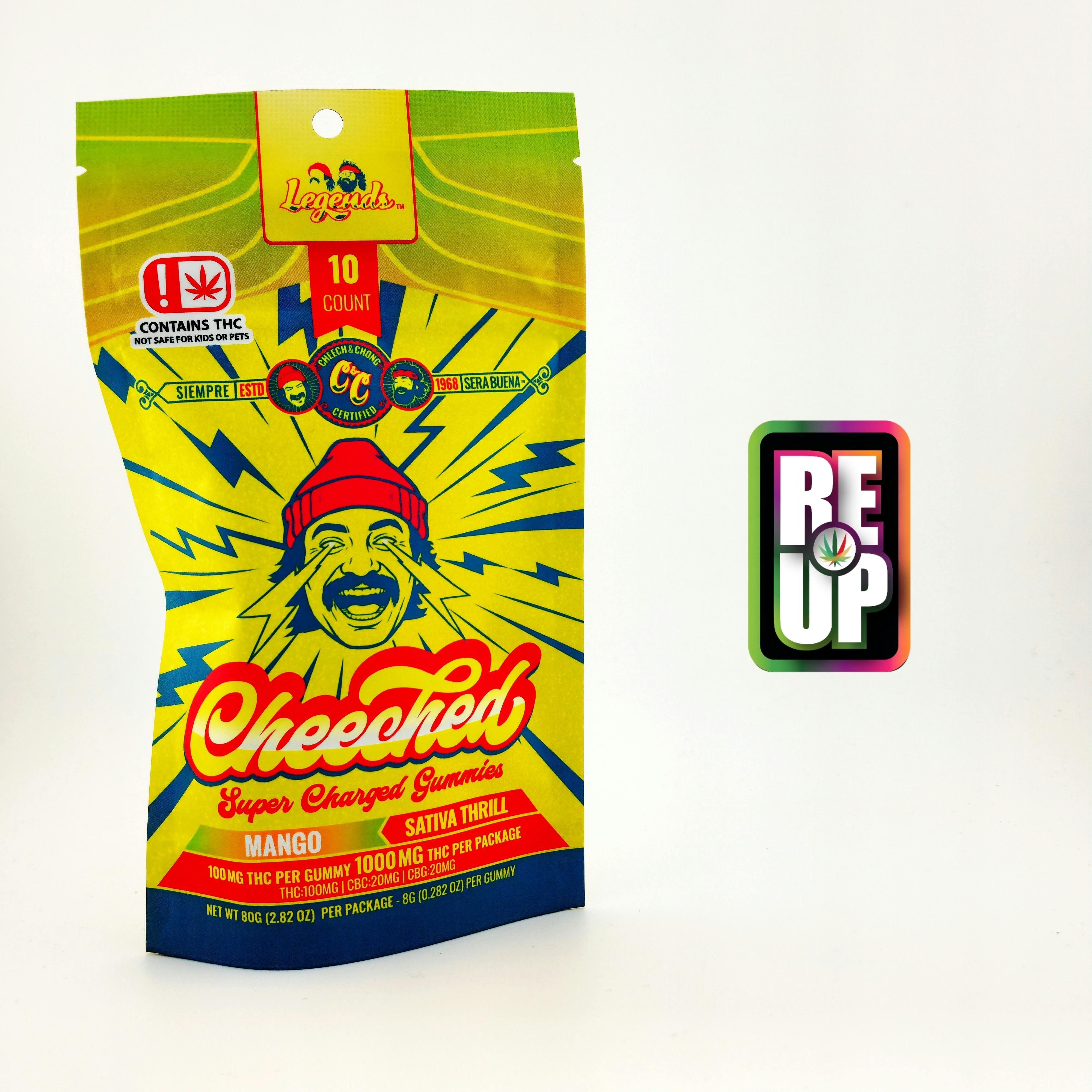 Cheeched - High Dose Legends - Sativa - Mango - 10 pack Gummies
