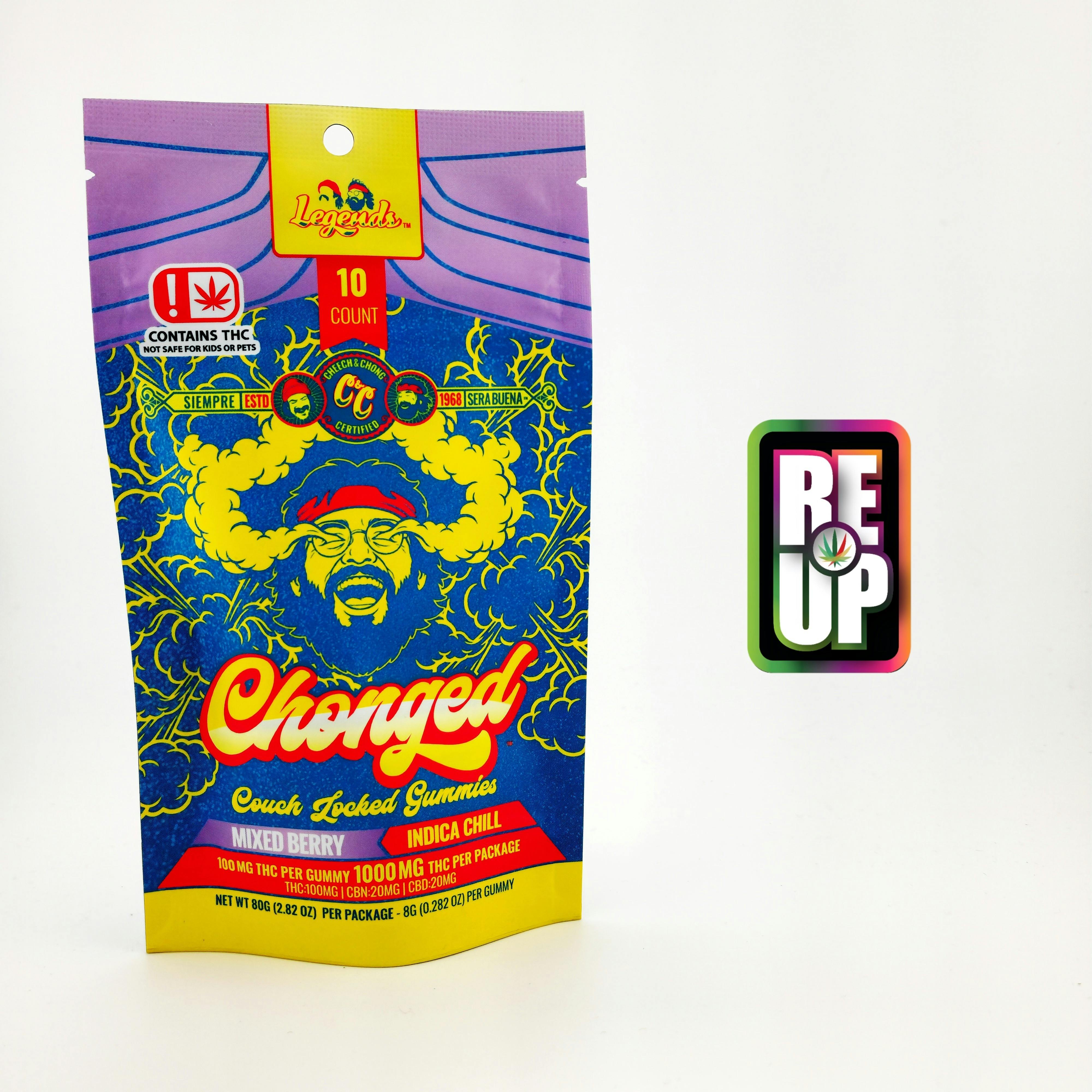 Chonged - High Dose Legends - Indica - Mixed Berry - 10 pack Gummies