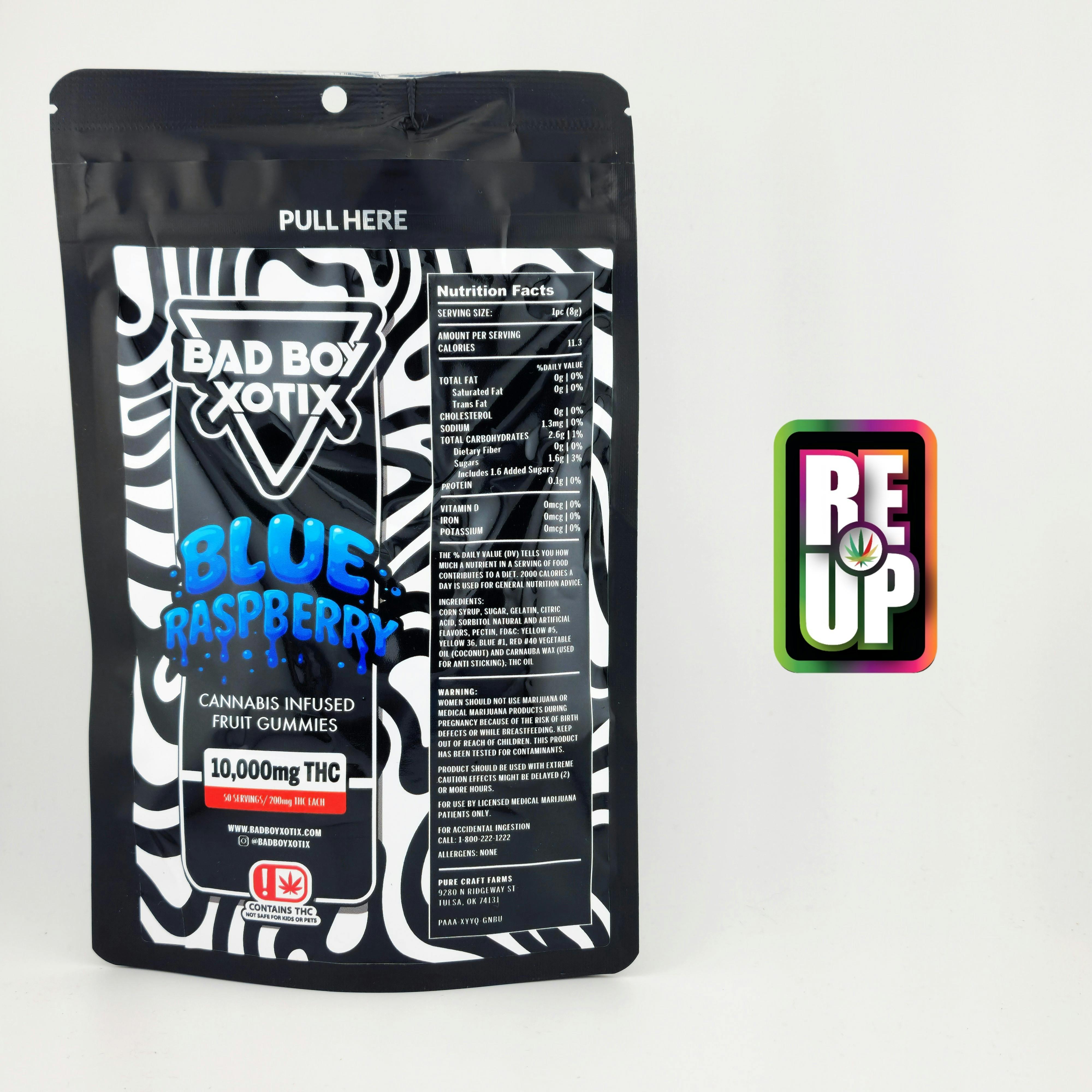 10,000mg Blue Raspberry | Gummies | Bad Boy Xotix | Gummies | 10000mg/ea