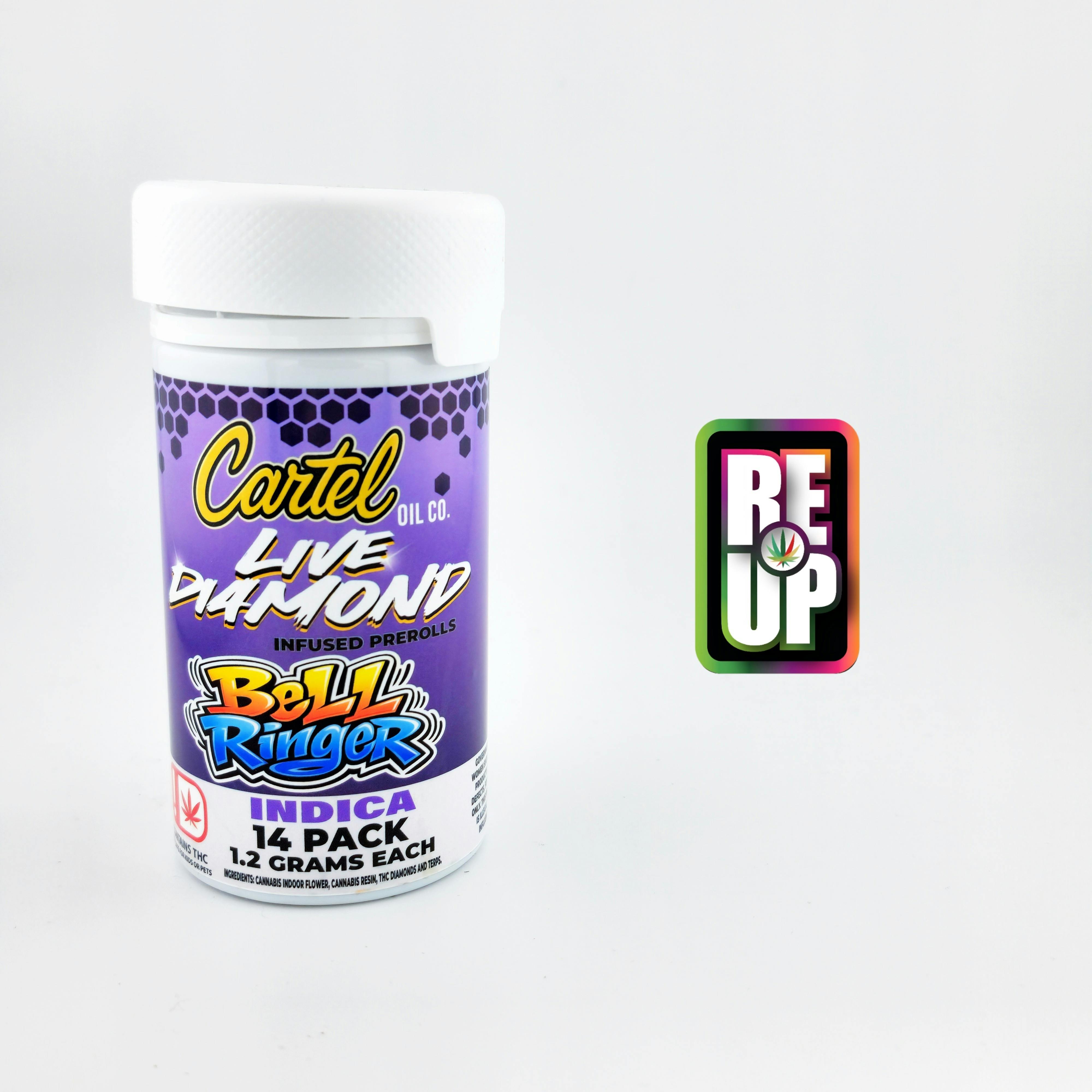 Cartel 1.2g Diamond Infused Preroll 14 pack - Bell Ringer